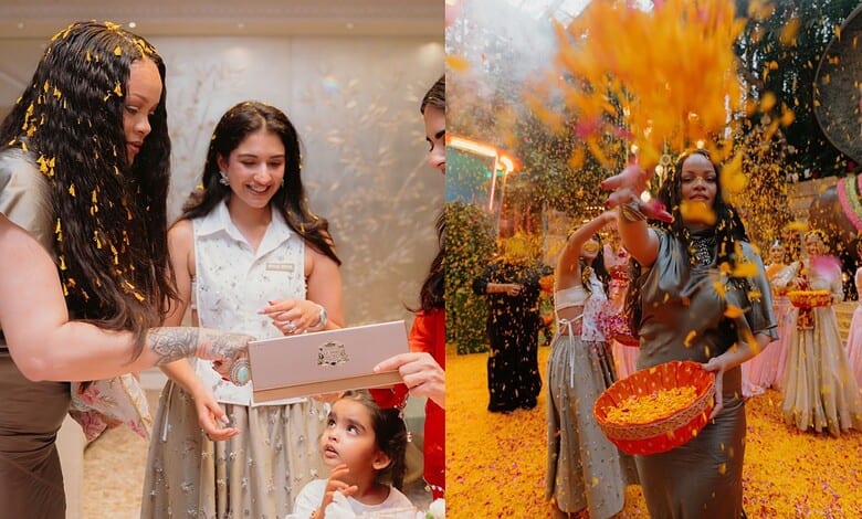Diverse women participating in a cultural celebration with traditional attire and vibrant decorations.