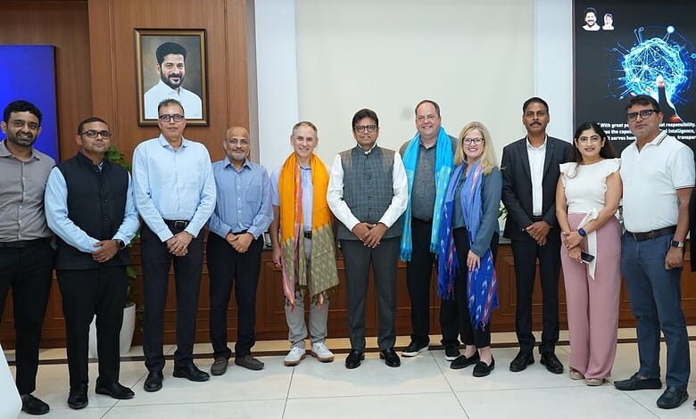Group photo of Protolabs team at Hyderabad Global Capability Centre opening event.