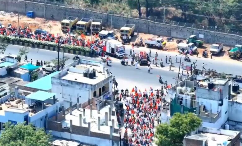 Hyderabad turns saffron for Hanuman Jayanti but banners leave bitter aftertaste