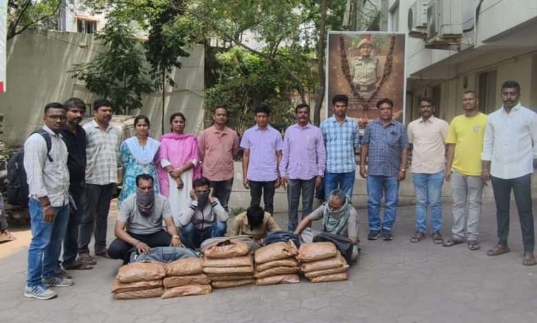 Four natives of Maharashtra arrested with 43 kg ganja in Secunderabad