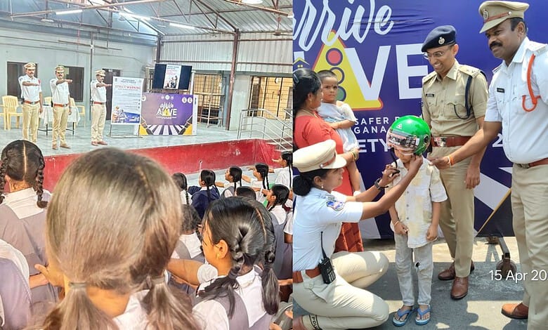 Hyderabad traffic police conduct Arrive Alive Programme