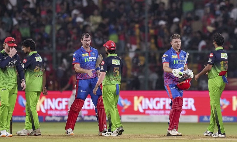 Cricket players celebrating after Miller's last-over win in Delhi, with Stubbs and Rahul setting up a thr.