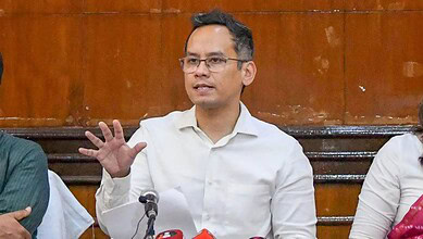 Assam Pradesh Congress Committee President Garuav Gogoi in a meeting