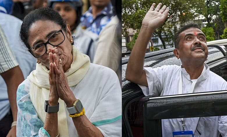 Election officials and voters in West Bengal during the election day, highlighting high voter participati.