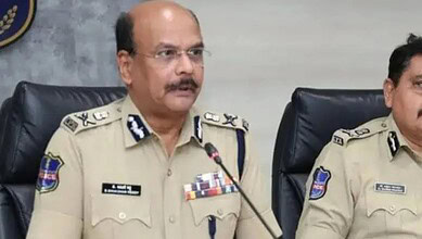 Senior police officer Shivadhar Reddy in uniform during his retirement ceremony.