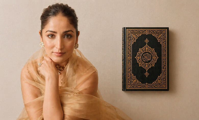 Yami Gautam studying Quran, showcasing her dedication and spiritual journey.