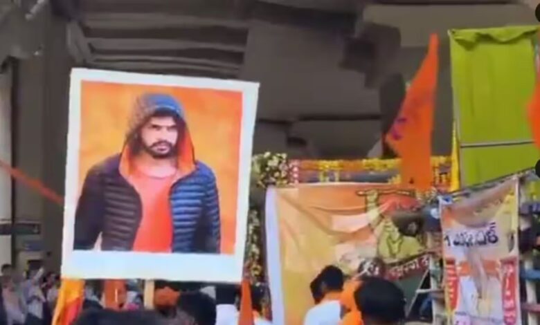 Hyderabad: 4 arrested for displaying Lawrence Bishnoi poster; Bajrang Dal protests