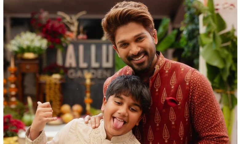 Allu Ayaan and Allu Arjun
