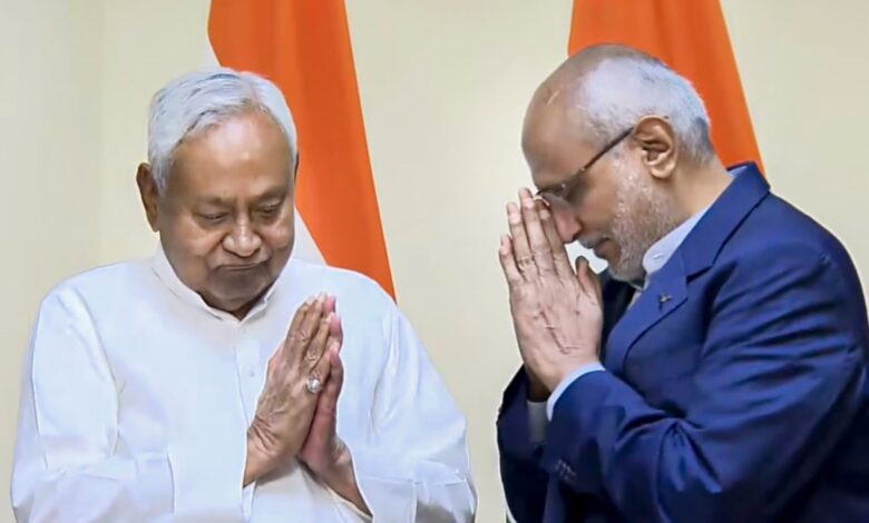 Bihar CM Nitish Kumar takes oath as Rajya Sabha member