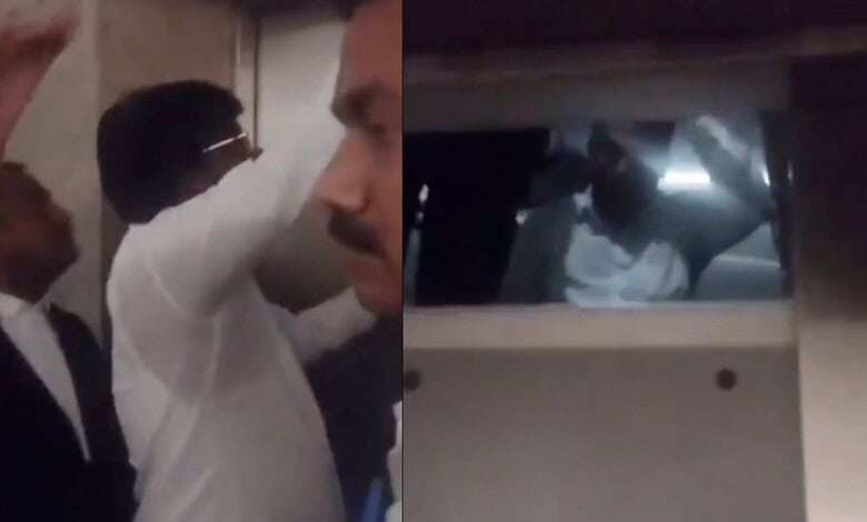 Advocates trapped between floors in a court lift during a power outage in Vijayawada. Emergency rescue un.