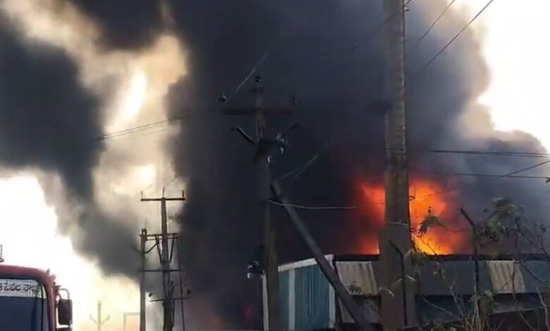 Fire at chemical factory in Sangareddy
