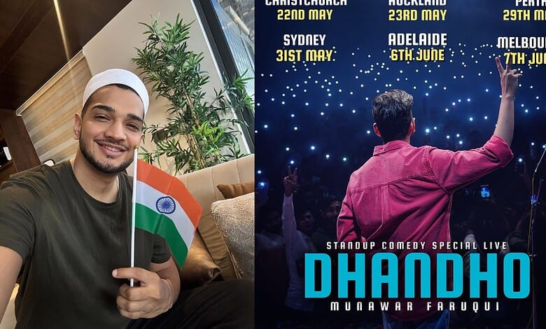 Munawar Faruqui performing standup comedy live, promoting his upcoming shows in Australia and New Zealand.
