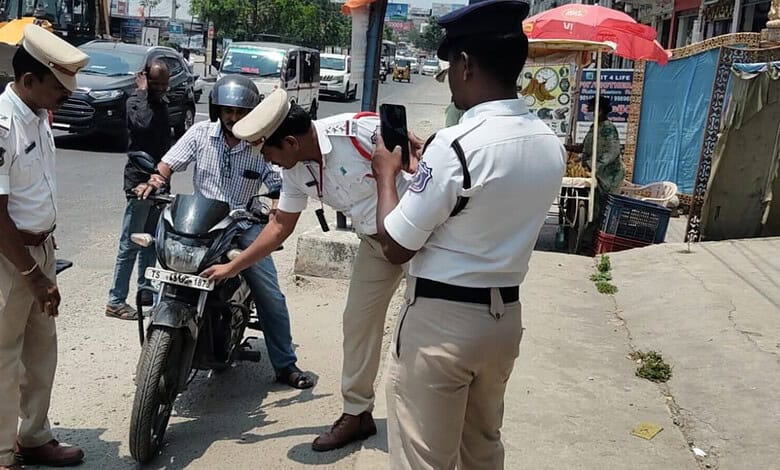 Number plate violation in Hyderabad