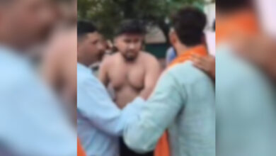Bajrang Dal humiliate Muslim man for staying in hotel with Hindu woman
