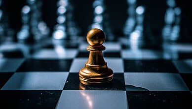 Chess pawn on a chessboard, symbolising the open blind chess tournament starting May 6 in Hyderabad.