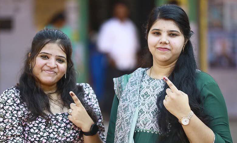 Women casting their votes during Tamil Nadu assembly elections, highlighting women's role in politics.