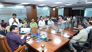 Officials discuss housing plans for displaced families due to HYDRAA lake works in Telangana.