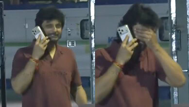 Actor Jiiva emotional and crying on phone after RB Choudary's death, video goes viral online.