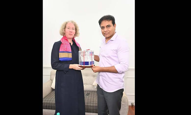 KTR meets Australian Consulate General for Karnataka and Telangana, Hilary McGeachy