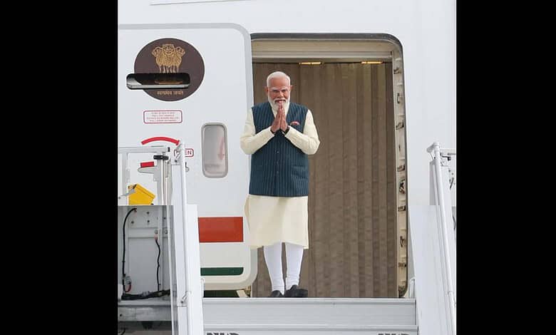 Narendra Modi arrives in Netherlands
