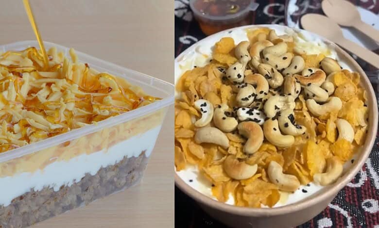 Delicious Masoub and Arika, popular underrated desserts in Hyderabad, served with fresh ingredients and u.
