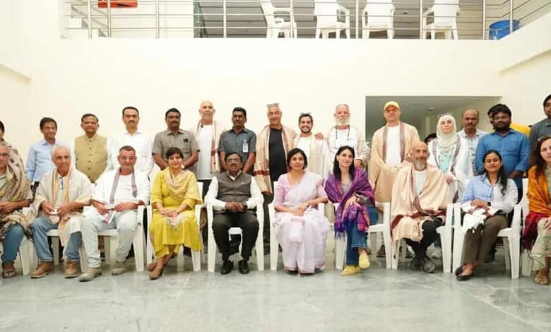 Telangana Labour Minister Vivek Venkataswamy with Israeli delegation