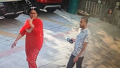 Kalpana and her accomplice caught on CCTV