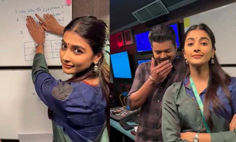 Pooja Hegde predicts Thalapathy Vijay’s 2025 victory in a viral video.