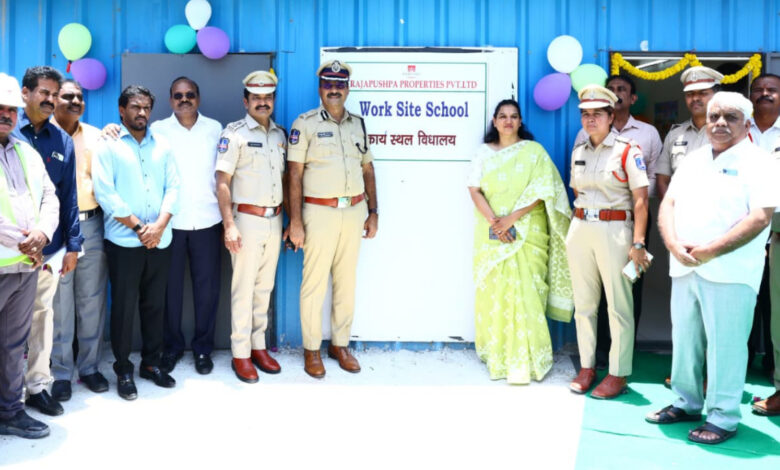 Work site school for labourers in Telangana
