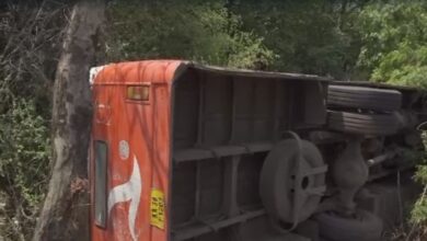 KSRTC bus collides with bike on Karnataka-Telangana border, two dead