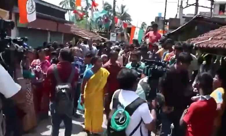 Villagers block road in Bengal, alleging threats from TMC workers after election results.