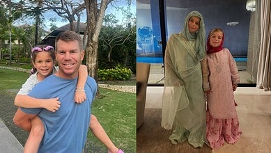 David Warner and his daughters