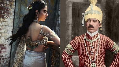 Isha Ambani wears Hyderabad Nizam’s sarpech on her blouse