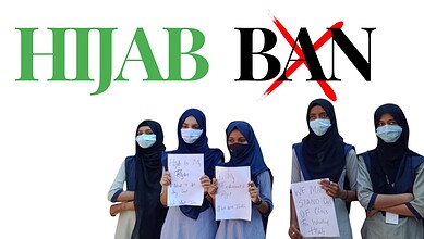 Protesters wearing face masks hold signs advocating for women's rights and gender equality.