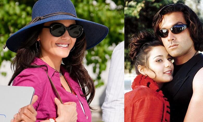 Preity Zinta and Bobby Deol together during a public event, smiling and enjoying each other's company.
