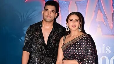 Huma Qureshi and Rachit Singh at a wedding celebration, showcasing their special day.