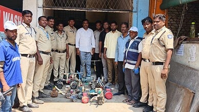 Water motors seized by law enforcement officials during crackdown.